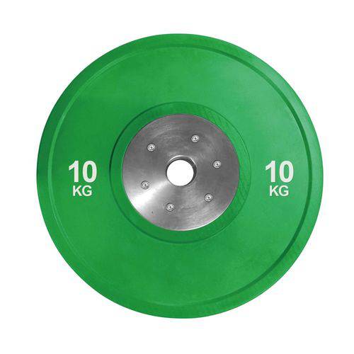 Anilha Olímpica Bumper Plate para Musculação 10kg Wct Fitness 10100410