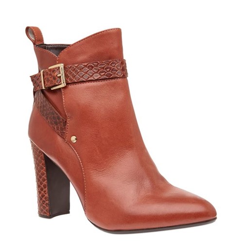Ankle Boot Couro & Python - Madras 33