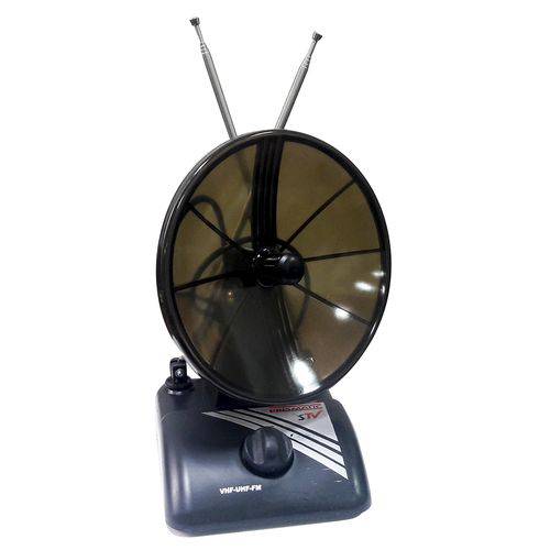 Antena de Tv Digital e Analógica Mini Parabólica Prismatic
