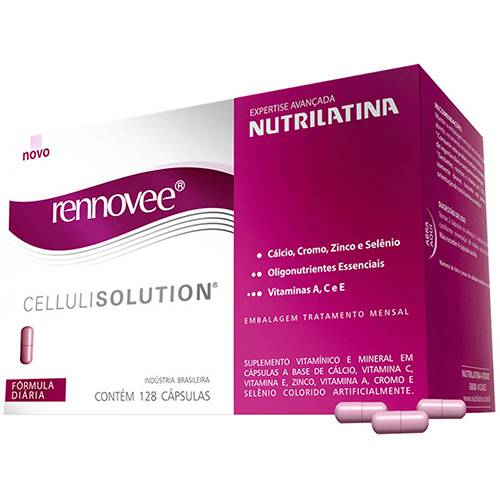 Anti Celulite Rennovee Cellulisolution Nutrilatina 128 Cápsulas Nutricosmético