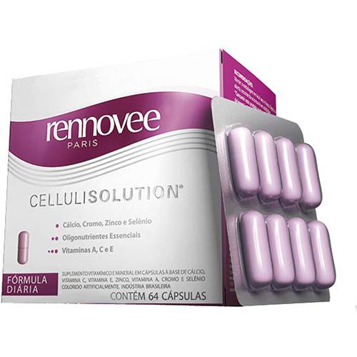 Anti Celulite Rennovee Cellulisolution Nutrilatina 64 Cápsulas Nutricosmético