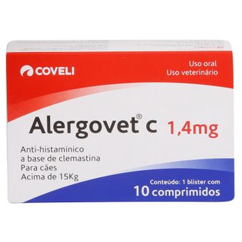 Anti-Histamínico Alergovet C Coveli 1,4mg C/ 10 Comprimidos