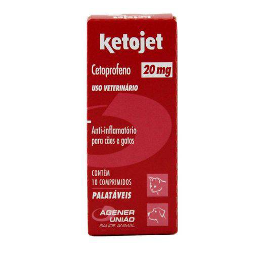 Anti-inflamatório 10 Comprimidos Agener União Ketojet 20mg