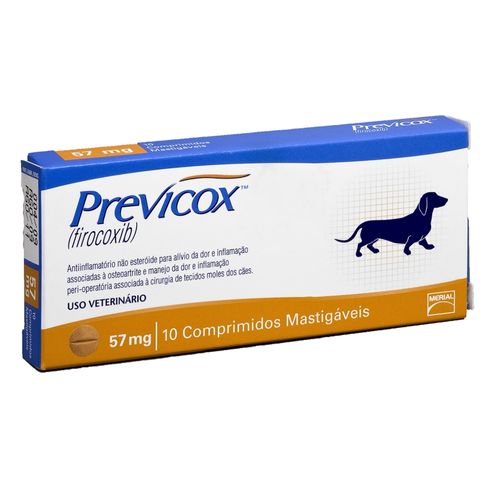 Anti-inflamatório Merial Previcox para Cães - 10 Comprimidos 57mg