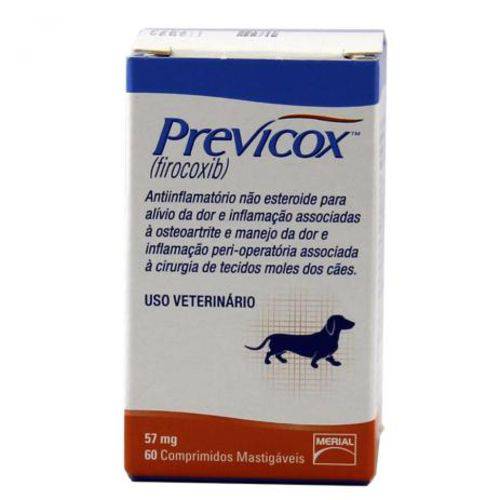 Anti-inflamatório Previcox de 57 Mg para Cães - 60 Comprs
