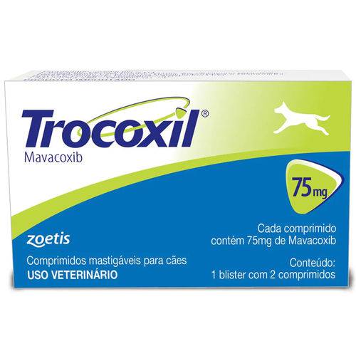 Anti-INFLAMATÓRIO Trocoxil Zoetis 75MG com 2 Comprimidos