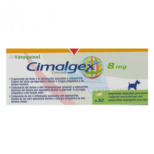 Anti-Inflamatório Vetoquinol Cimalgex para Cães - 8 Comprimidos 8mg