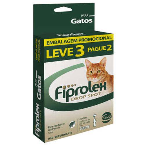 Anti Pulgas Ceva Fiprolex Drop Spot para Gatos de 0,5 Ml - Leve 3 Pague 2