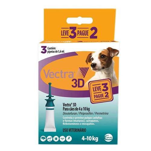Anti Pulgas Ceva Vectra 3d 1,6ml Cães 4 a 10kg Promoção