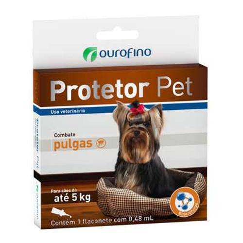 Anti Pulgas Ouro Fino Protetor Pet de 0,48 Ml - Cães Até 5 Kg
