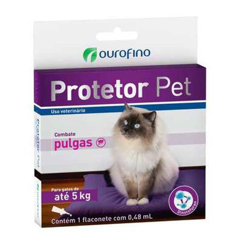Anti Pulgas Ouro Fino Protetor Pet de 0,48 Ml para Gatos