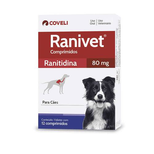 Antiácido Coveli Ranivet Ranitidina 80mg 12 Comprimidos