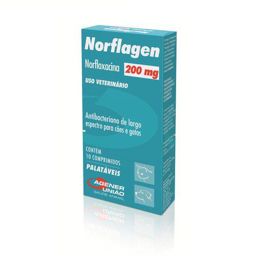 Antibacteriano Agener União Norflagen 200 Mg 10 Comprimidos