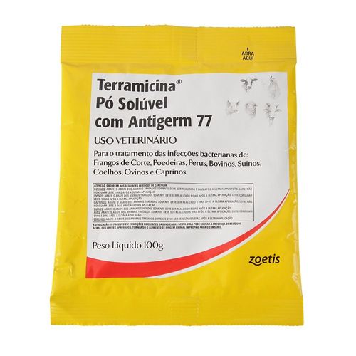 Antibacteriano em Pó Solúvel Zoetis Terramicina com Antigerm 77 100g