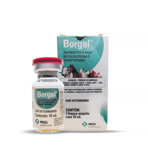 Antibacteriano MSD Borgal para Bovinos, Equinos, Suínos, Ovinos e Cães 10ml