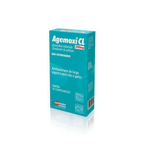 Antibiótico Agemoxil Cl Agener Pet 10 Comprimidos