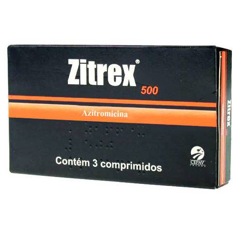 Antibiótico Cepav Zitrex 500mg 3 Comprimidos