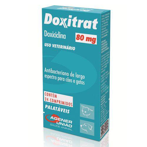 Antibiótico Doxitrat Agener União 80mg 24 Comprimidos