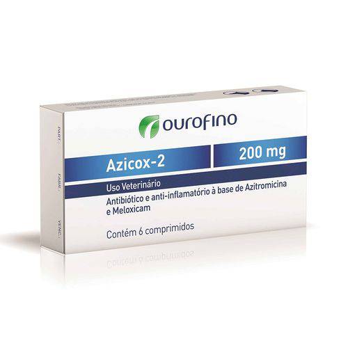 Antibiótico e Anti-inflamatório Ouro Fino Azicox 2 de 6 Comprimidos - 200 Mg