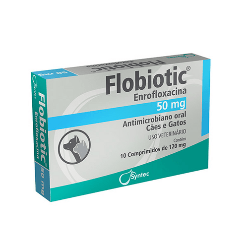 Antibiótico Syntec Flobiotic para Cães e Gatos 50mg