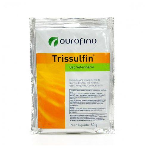 Antibiótico Trissulfin Pó 50G para Aves e Suínos