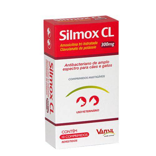 Antibiótico Vansil Silmox Cl para Cães e Gatos 300mg
