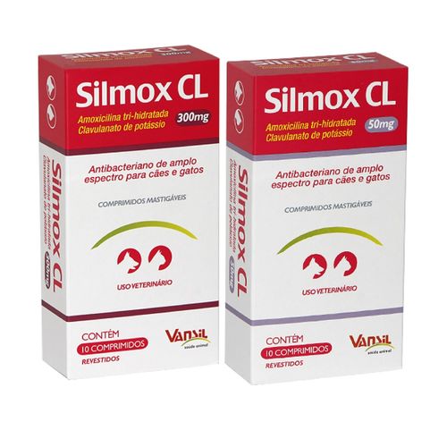 Antibiótico Vansil Silmox CL para Cães e Gatos 50mg