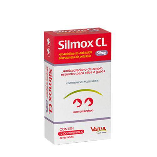 Antibiótico Vansil Silmox Cl para Cães e Gatos 50mg