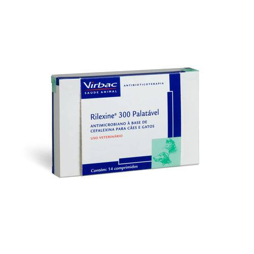 Antibiótico Virbac Rilexine 300 Palatável 14 Comprimidos