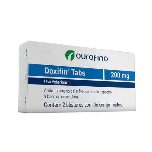 Antimicrobiano Ouro Fino Doxifin Tabs 06 Comprimidos - 200 Mg
