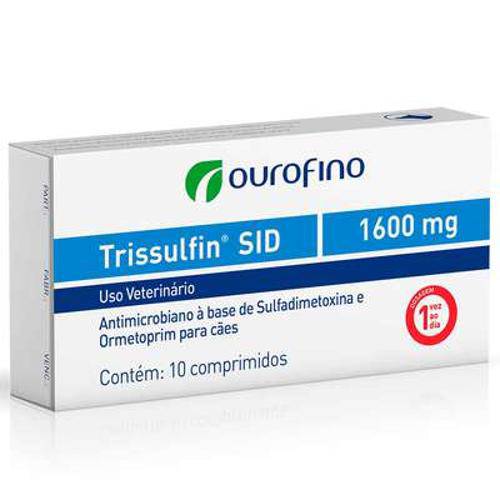 Antimicrobiano Ouro Fino Trissulfin Sid Cart - 1600 Mg