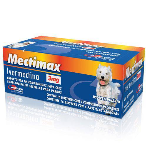 Antiparasitário Agener União Mectimax 3 Mg - 4 Comprimidos