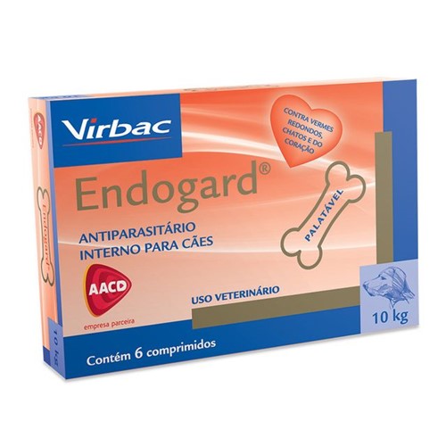 Antiparasitário Endogard 10 Kg 6 Comprimidos