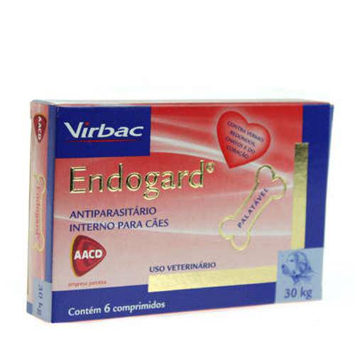 Antiparasitário Endogard - 6 Unidades - Até 30 Kg - Virbac