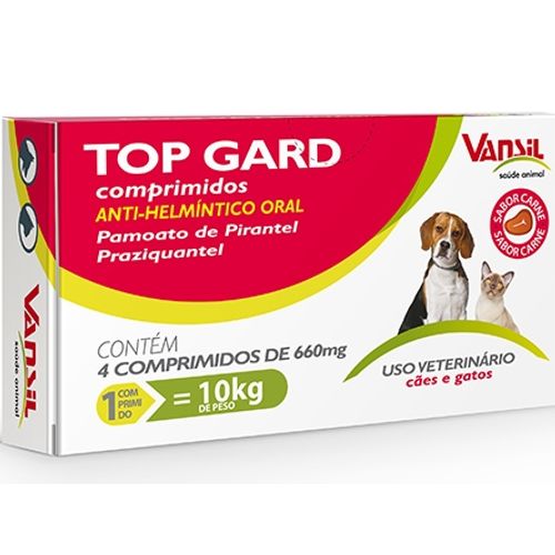 Antiparasitários Vansil Top Gard 4 Comprimidos 660mg 660mg