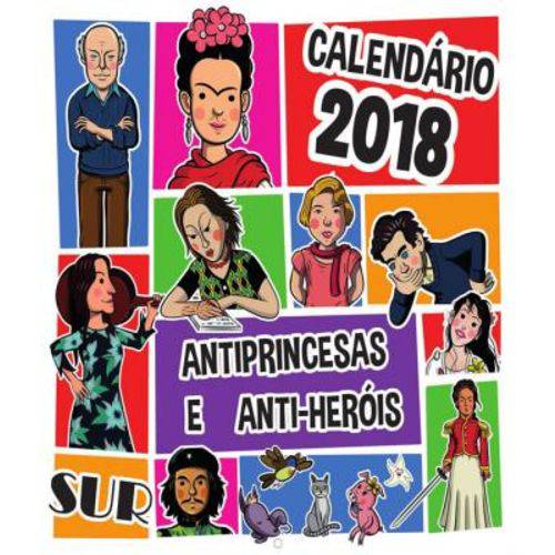 Antiprincesas e Anti-herois - Calendario de Parede 2018