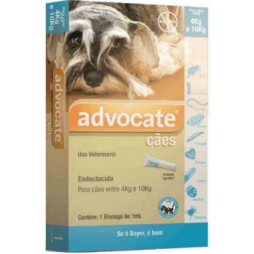 Antipulgas Bayer Advocate para Cães Entre 4 e 10kg 1ml