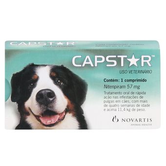 Antipulgas Capstar Novartis 57mg C/ 1 Comprimido - Cães Acima de 11,4kg