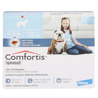 Antipulgas Comfortis Elanco 810mg C/ 1 Comprimido - Cães de 18 a 27kg