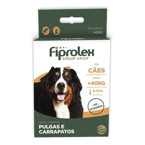 Antipulgas e Carrapatos Ceva Fiprolex Drop Spot para Cães Acima de 40kg 1 Pipeta