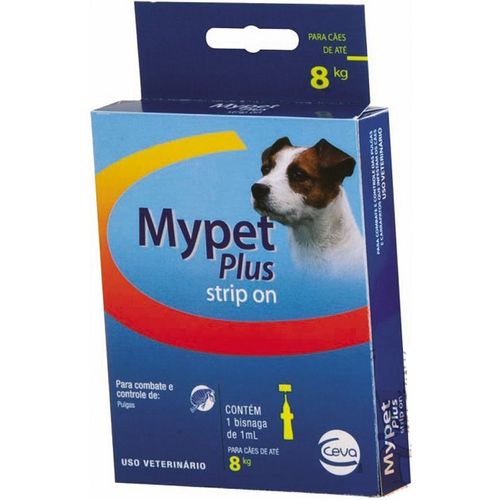 Antipulgas e Carrapatos Ceva Mypet Plus Strip On para Cães Até 8kg 1 Bisnaga