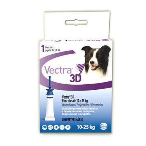 Antipulgas e Carrapatos Ceva Vectra 3d para Cães de 10 a 25 Kg - 3,6 Ml