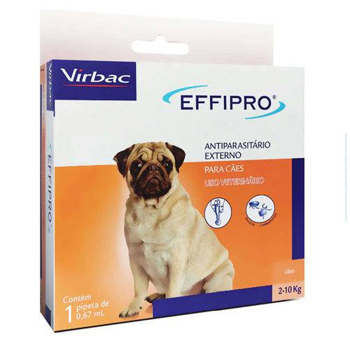 Antipulgas e Carrapatos para Cães 2 Até 10 Kg Effipro Virbac