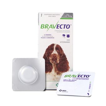 Antipulgas MSD Bravecto 500mg P/ Cães de 10 a 20kg