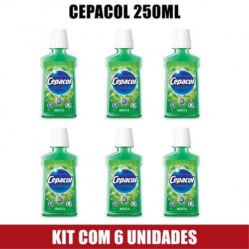 Antisséptico Bucal Cepacol Menta 250ml - Kit com 6 Unds