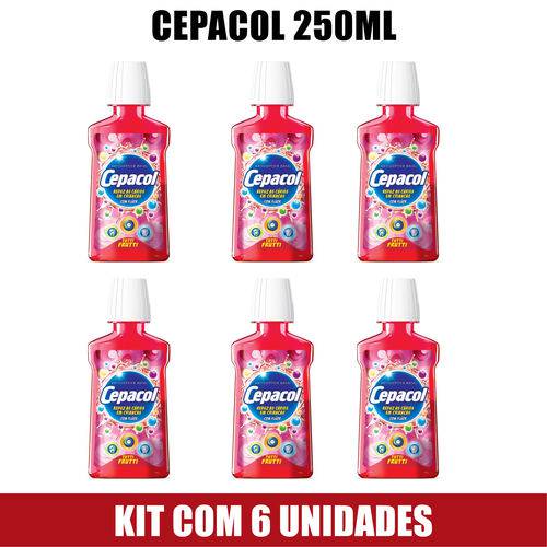 Antisséptico Bucal Cepacol Tutti Frutti 250ml - Kit com 6 Unds