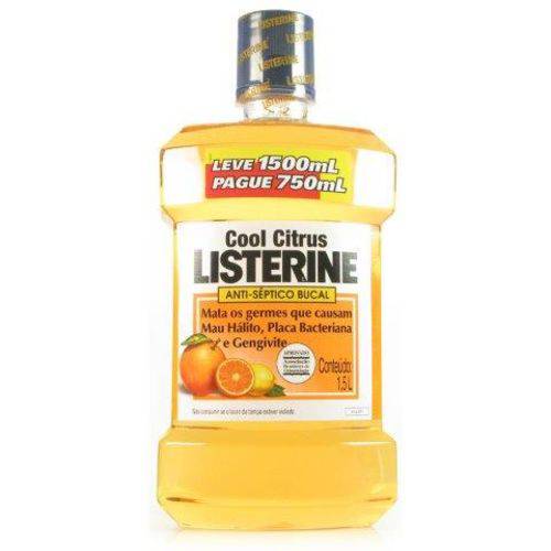 Antisséptico Bucal Listerine Cool Citrus Leve 1,5L Pague 750ml