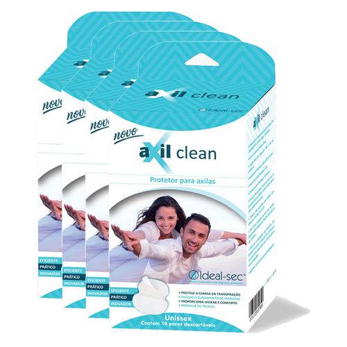Antitranspirante para Camisa Axil Clean Absorvente-suor Axilas Ideal-sec Kit 4cx