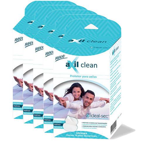 Antitranspirante para Camisa Axil Clean Absorvente-suor Axilas Ideal Sec Kit 5cx