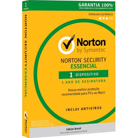 Antivirus Norton Security Essential 1 Ano para 1 Dispositivo